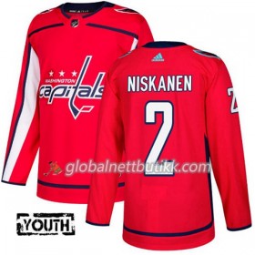 Washington Capitals Hockeydrakt Matt Niskanen 2 2017-2018 Rød Adidas Authentic - Barn